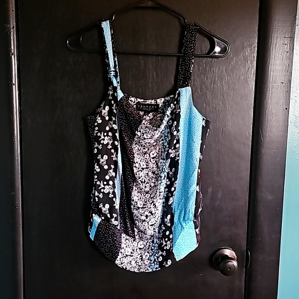 Cowl front tank by LAUNDRY BY SHELLI SEGAL SIZE XS EXTRA SMALL